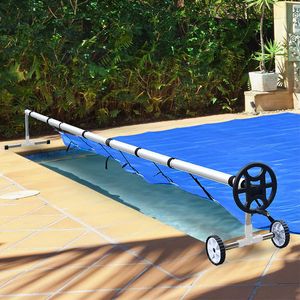 DIY Solar Pool Covers & Reels Kit Attachable Roller Reel for Inground Swimming Pool Pool Cleaning Tools & Accessories
