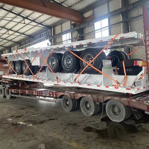 Heavy Duty 40FT Flatbed Container Cargo Transport 3 Axles Semi Trailer