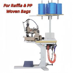 Industrial Double Needle Chain Stitch Sack Sewing Machine — Heavy Duty Bag Closer for Agricultural Sacks
