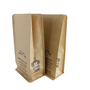Paper Bag Stand up Pouch with Zipper and Window Food Packaging Bag Pouch