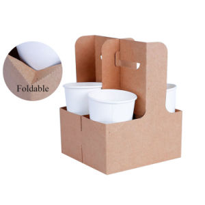 Bio-Degradable 4 Cup Paper Pulp Coffee Holders