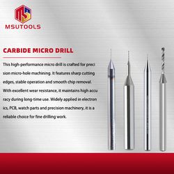 Tungsten Carbide PCB Micro Drill Bit 1/8" Fixed Shank Mini Drill 0.05mm-3.0mm for Circuit Board