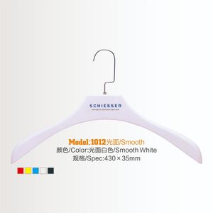 Custom Logo Heavy Duty Adult White Plastic Hangers for Clothes
