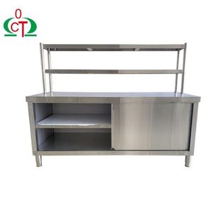 Restaurant Stainless Steel Table with Cabinet Commercial Kitchen Stainless Steel Table Cabinet