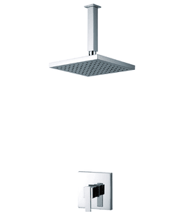 Premium Chrome Finished Solid Brass Wall Mounted Shower Mixer Set