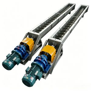 Heavy-Duty High-Performance Carbon Steel Single Screw Conveyor Custom Industrial Bulk Material Handling Stainless Steel Available Durable Transport Equipment