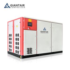 Factory Low Noise 120HP 90kw Dry Oil-Free Industrial Rotary Screw Air Compressors