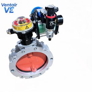 Durable Double Flange Pneumatic Butterfly Valve for Dust Management Solutions