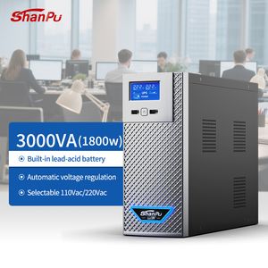 Customized Single-Phase 110VAC/220VAC Backup Power Supply Offline UPS 3kVA 1800W Uninterruptible Power Supply for Computers