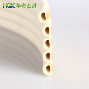 Double-Hole Food Grade Foam Silicone Sealing Strip for Window Door Gaps