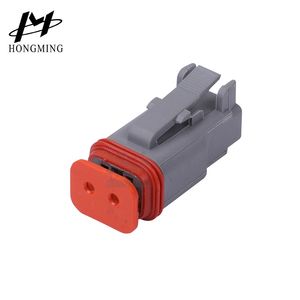 Dt 2pins Automotive Waterproof Connector Dt Straight Pin PCB Mounting Head Plug Socket