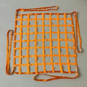Cargo Lifting Nets Polyester Sling Hoisting Net High Load Capacity Wear Resistance Square Mesh Cargo Lifting Nets