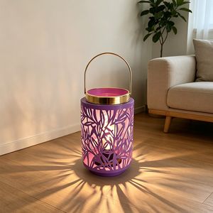 Multi Color Cutout Iron Lantern LED Ambient Decor Light