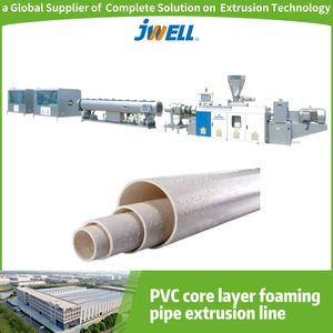 Jwell High Efficiency Making Machine for Single Pipe PVC Core Layer Foaming Pipe Production Line Plastic Pipe Making Extruder
