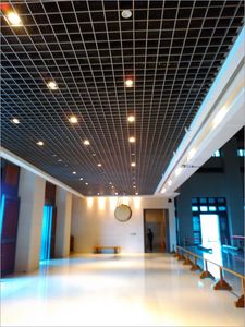 Versatile Square Channel Aluminum Ceiling Grilles in Various Shades
