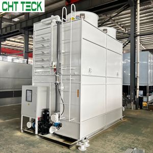 High Efficiency with Drift Eliminator Water Recycling System & PLC Control Cabinet, Low Noise Evaporative Condenser for Food Processing & Brewery Cooling