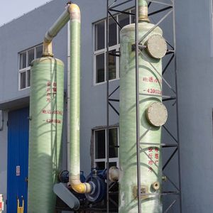 Anti-Corrosion FRP Purification Tower, GRP Fiberglass Gas Absorption Waste Gas Treatment Tower