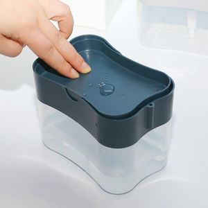 Household Kitchen Dishwashing Soap Dispenser with Sponge Holder