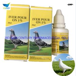 Factory Wholesale Veterinary Grade 1% Ivermectin Dropper Pour on for Bird