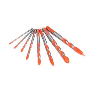 Spiral Carbide Drill Bits Set for Masonry Drilling Dry Cooling Bright Finish