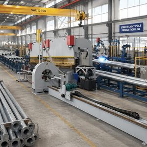 a Complete Set of Large-Scale Lamp Post Production Line Equipment