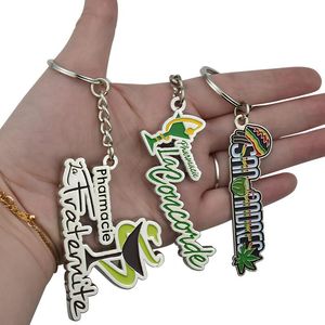 Wholesale Design 3D Car Key Chains Metal Anime Custom Logo Letter Enamel Keychain