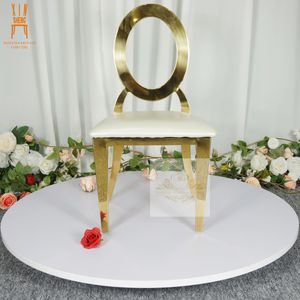 Gold Round Back Stainless Steel Gold Party Kid Chair
