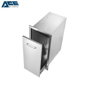 Premium Stainless Steel Outdoor Trash Can for BBQ Islands