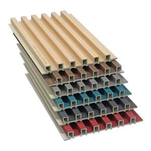 Fluted Decorative Plastic Composite Cladding WPC Slat Wall Panels Factory Price