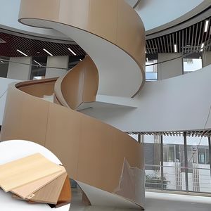 Customized High-End Aluminum Veneer with Various Colors for Hyperbolic Staircase Aluminum Alloy