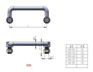 Durable Stainless Steel Folding Pull Handle for Flight Cases