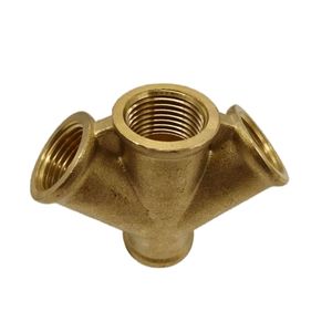 High Quality 4-Way Brass Threaded Connector