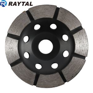 Raytal Single Row, Heavy Duty Diamond Grinding Wheel, Used for Concrete / Granite Polishing, 4-9 in. Diameter
