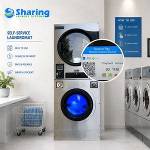 12kg 15kg Hot Selling Industrial Commercial Hotel Stack Washer and Dryer