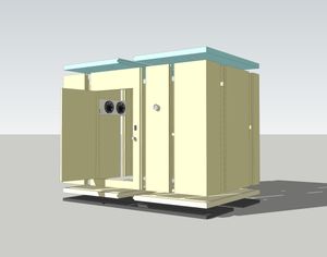 Condensing Units PU Panel Cold Storage Room Hinged Half-Buried Door