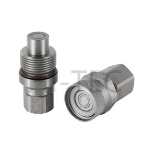 HTC-Vep Alloy Steel Galvanized Nickel Flat Face Thread Locked Type Hydraulic Quick Coupling