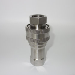Naiwo 7241b Quick Coupler Poppet Valve Coupling 3/4 NPT Quick Connector (304)