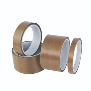 High Temperature PTFE Coated Fiberglass Cloth Tape with/Without Silicone Adhesive for Heat Sealing Machines