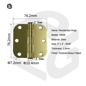 Modern Design Stainless Steel/Iron Door Hinge for Bedroom & Hotel Soft Close Function Hardware Accessories