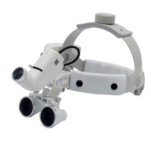 2.5X/3.5X Binocular Dental Loupes 5W LED Head Light Medical Surgical Glasses Metal Loupes