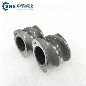 Direct Sales Hard Chrome Plated Double- Flighted Extruder Screw Element for Recycling and Reprocessing