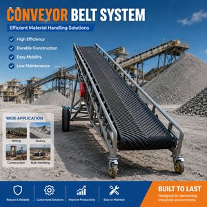 Quarry Stone Crushing Plant Conveyor Belt System Industrial Grade Belt Conveyor