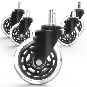 Most Repurchased 5 Pack Polyurethane Caster Wheel Black Transparent Caster Wheel