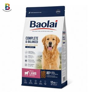 Custom Printed 8kg 10kg 12kg Reinforced Ny/PE Laminated Flat Bottom Side Gusset Pet Food Packaging Heavy Duty Dog Food Bag Manufacturer