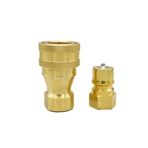 Zg1/4 Kzd Hydraulic Quick Connect Couplings High Performance Brass Hydraulic Quick Release Coupling