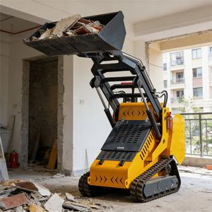 Powerful Compact Loader with Skid Steer Functionality for Agricultural Material Handling