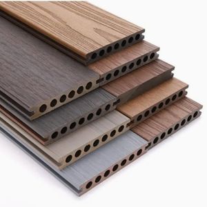 140*24mm Factory Fire-Retardant Wall Panel Building Material WPC Wood Plastic Composite Decking Flooring for Exterior Garden Park