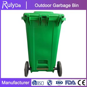 HDPE Outdoor Trash Bin /Plastic Wheelie Bin 120L Outdoor Usage Plastic Rubbish Bin Trash Can