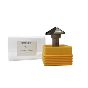 PCD V Groove Slotting Router Bit Wood Slot Cutter Woodworking 120 Degree PCD V Grooving Router Bit