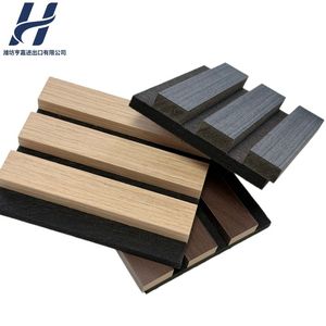 Natural Oak Acoustics Wooden Slat Panel Acoustic Wall Panel for Interior Decoration